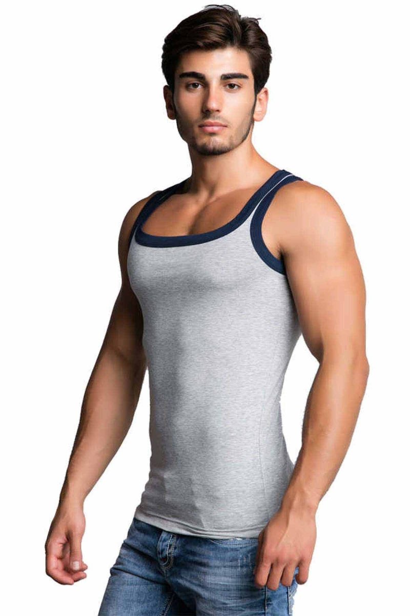 CU104 Pamuklu Slim Fit Erkek Sporcu Atlet