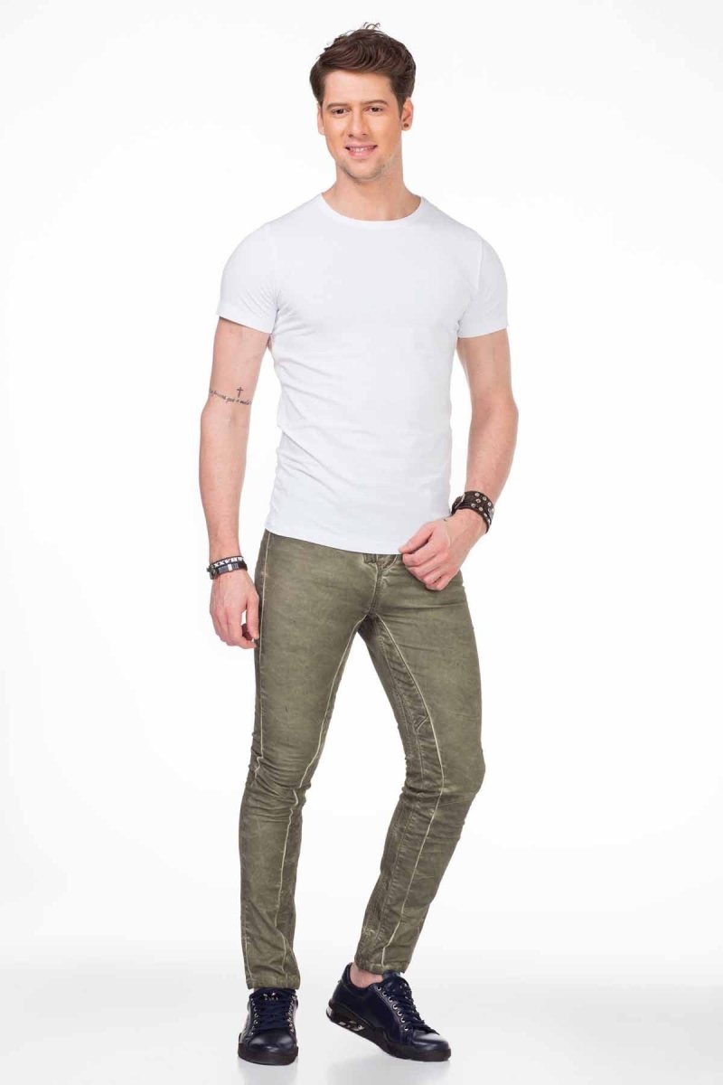 CU105 Bisiklet Yaka Dar Kalıp Erkek Tişört