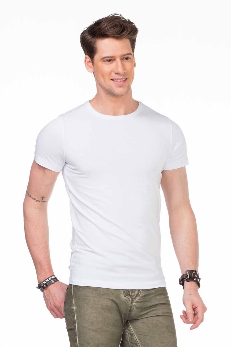 CU105 Bisiklet Yaka Dar Kalıp Erkek Tişört