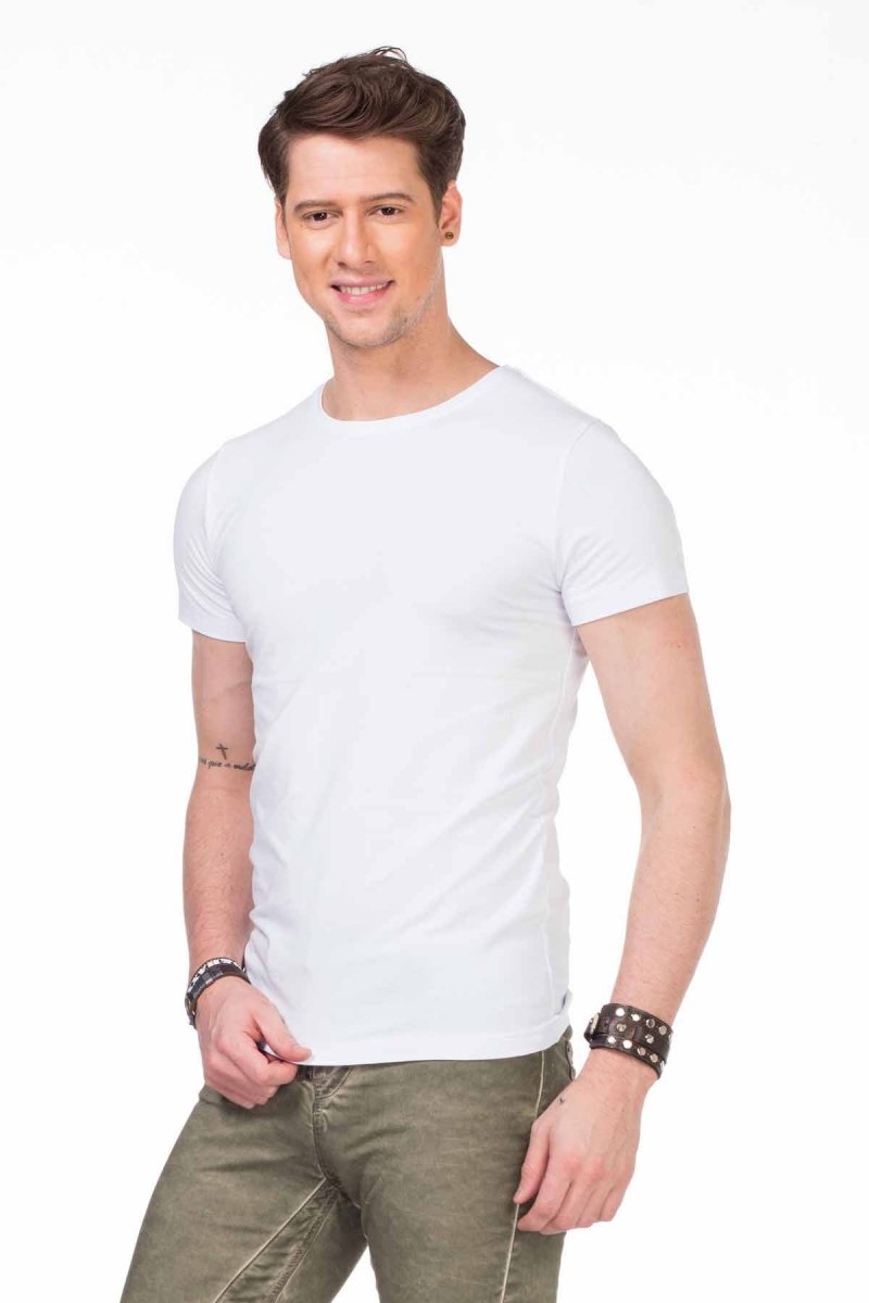 CU105 Bisiklet Yaka Dar Kalıp Erkek Tişört