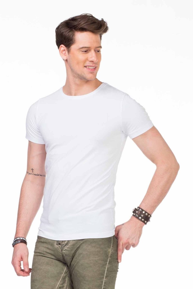 CU105 Bisiklet Yaka Dar Kalıp Erkek Tişört