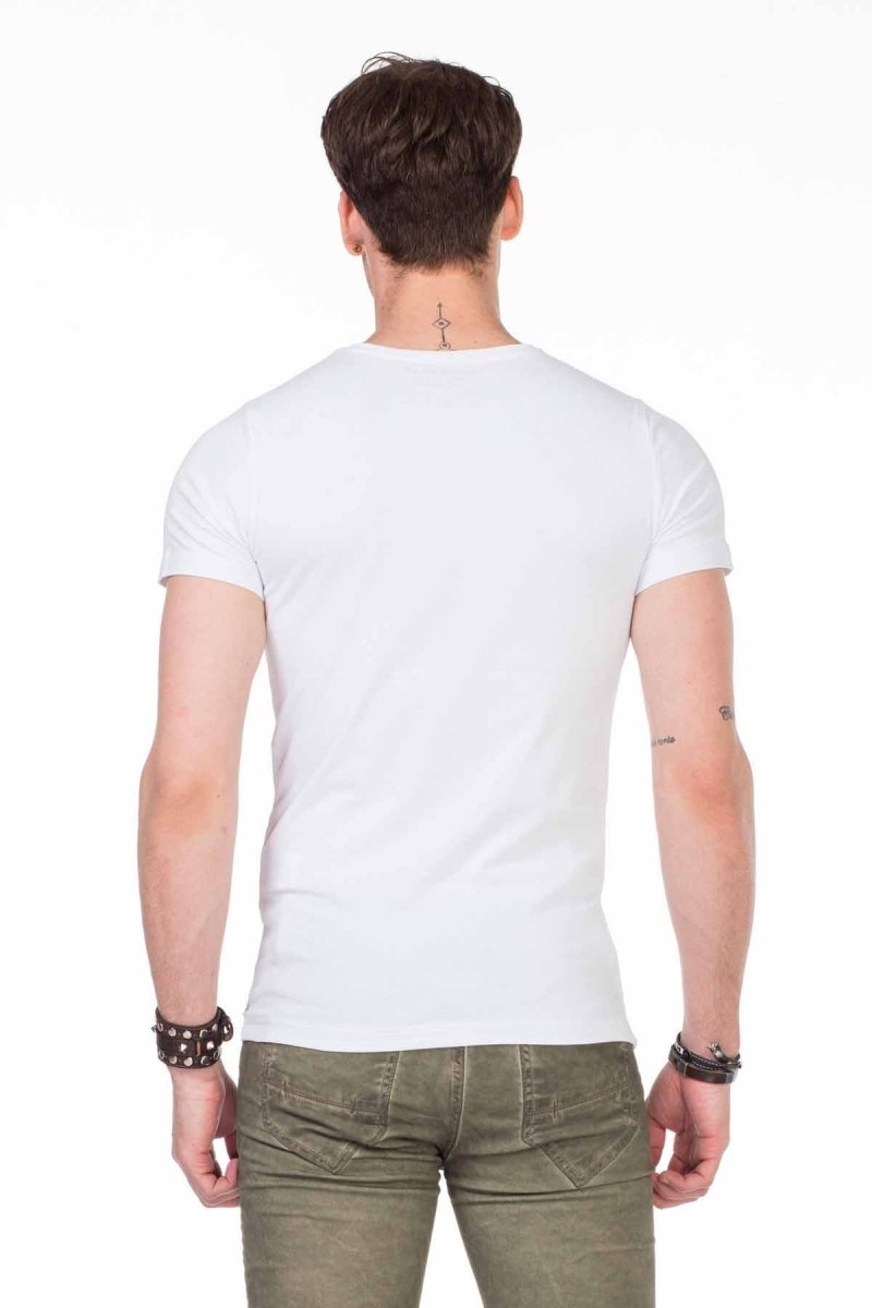 CU105 Bisiklet Yaka Dar Kalıp Erkek Tişört