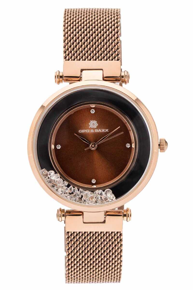 WZ104 Taşlı Hasır Örgü Çelik Kordon Kadın Saat