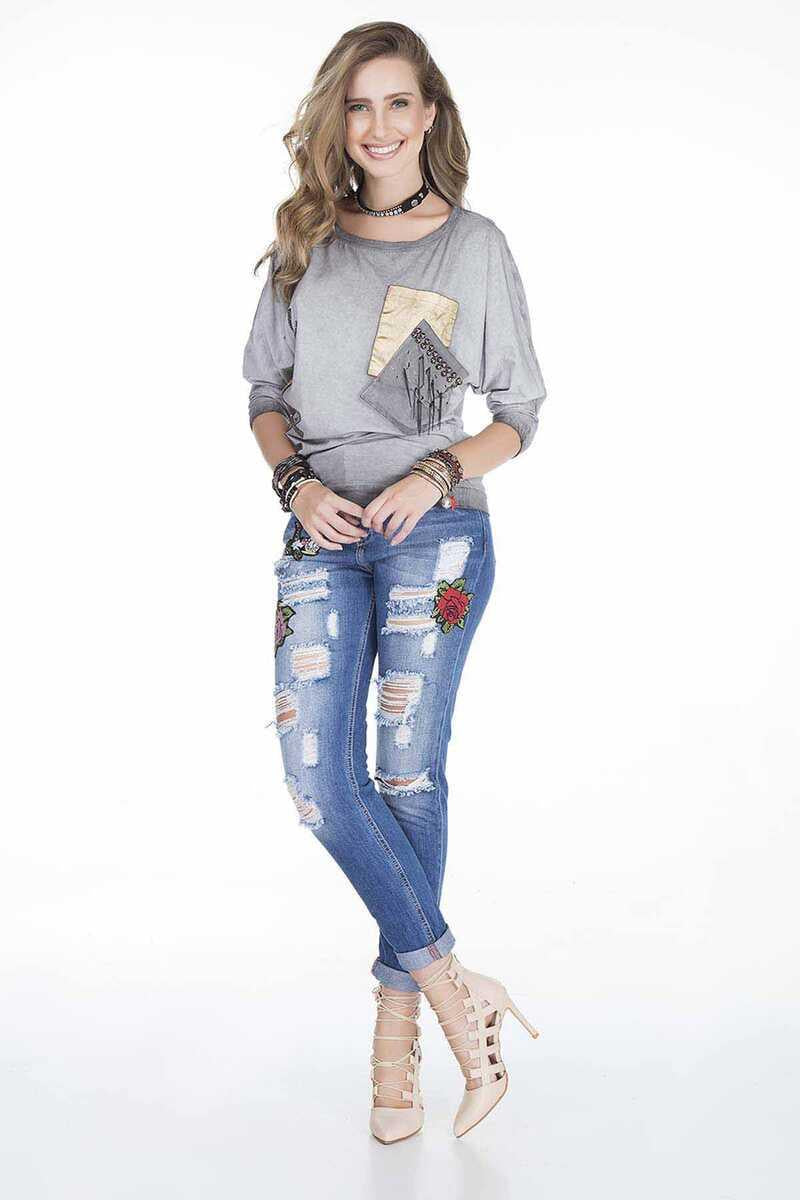 WD303 Kadın Yüksek Bel Jean Pantolon