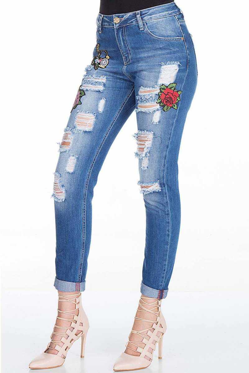 WD303 Kadın Yüksek Bel Jean Pantolon