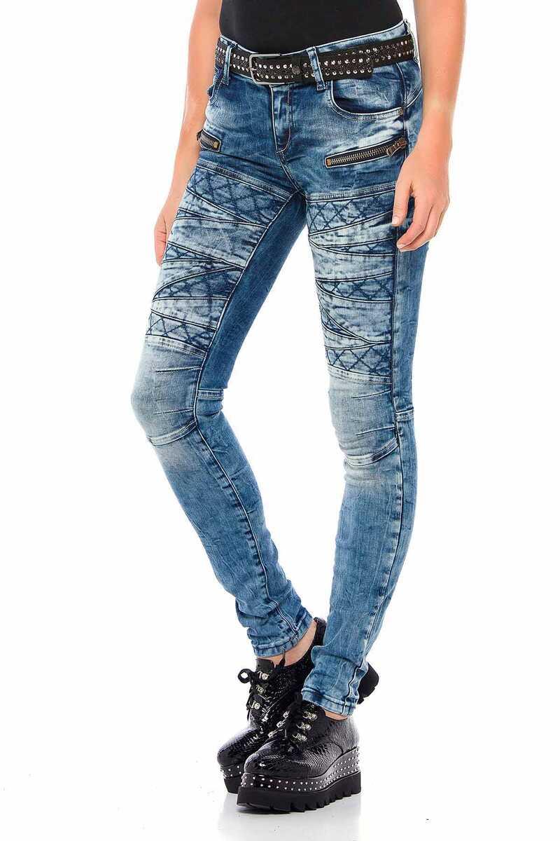 WD381 Kadın Desenli Jean