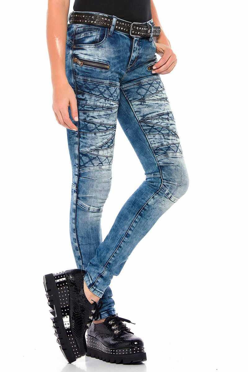 WD381 Kadın Desenli Jean