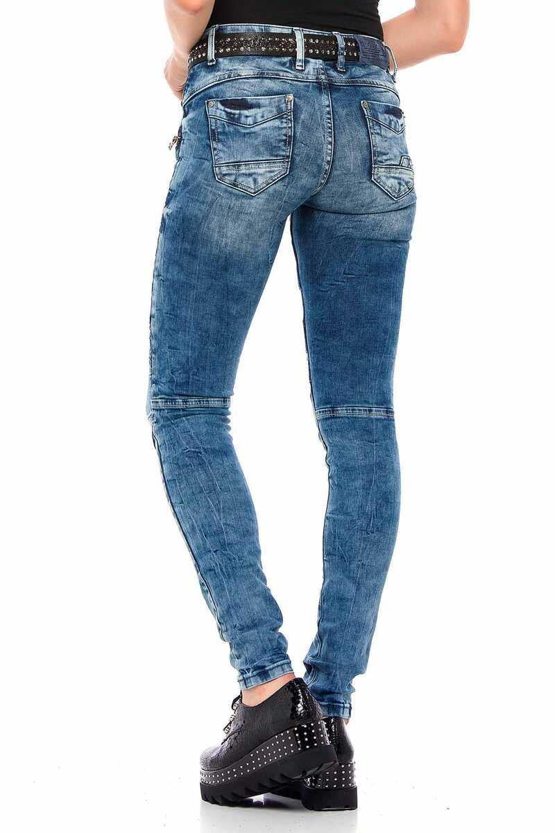 WD381 Kadın Desenli Jean