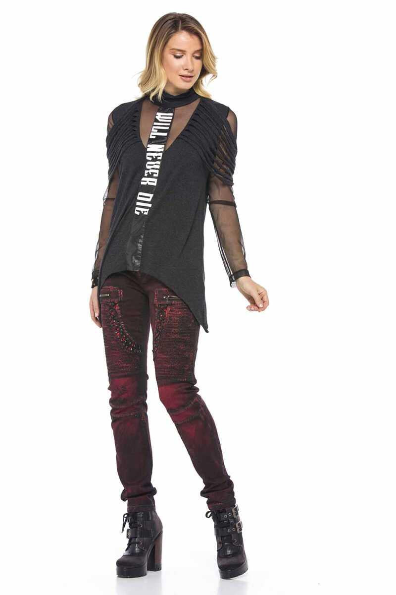 WD388 Bordo Kadın Jean