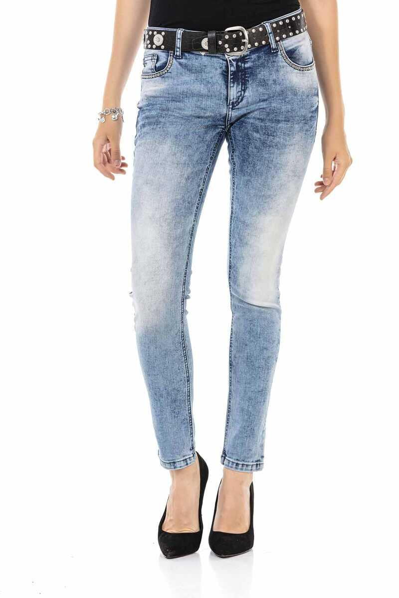 WD459 Buz Mavisi Kadın Jean Pantolon