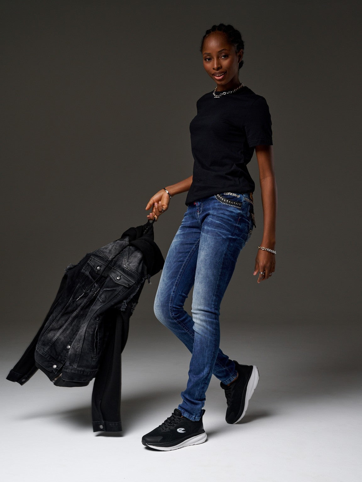 WD466 Cepleri Taş Detaylı Kadın Pantolon