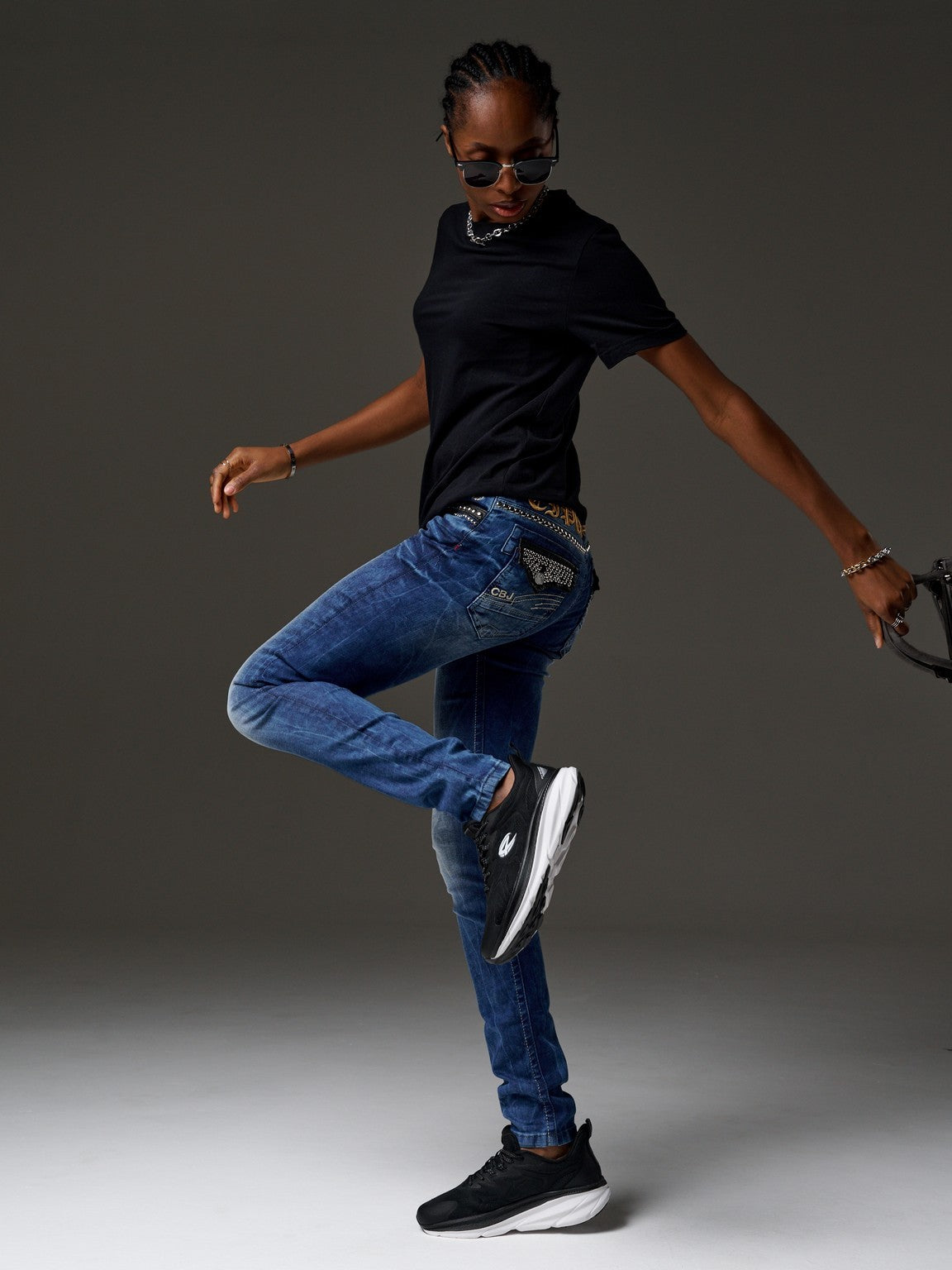 WD466 Cepleri Taş Detaylı Kadın Pantolon