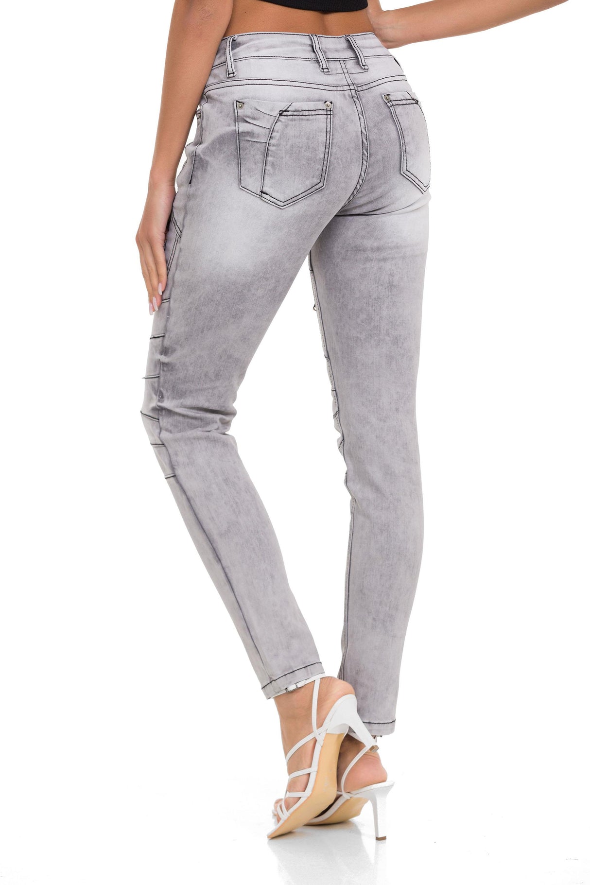 WD501 Havalı Fermuar Detaylı Kadın Kot Pantolon