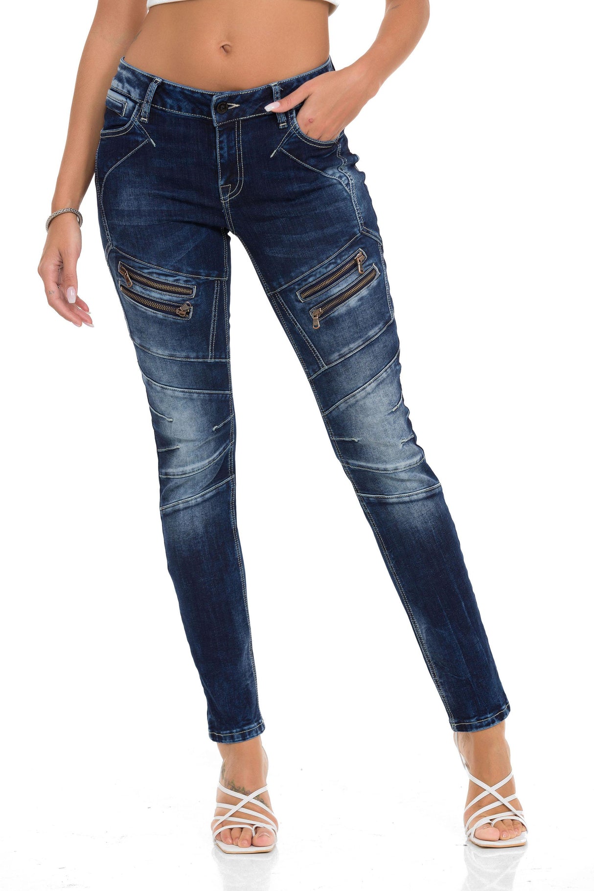 WD501 Havalı Fermuar Detaylı Kadın Kot Pantolon