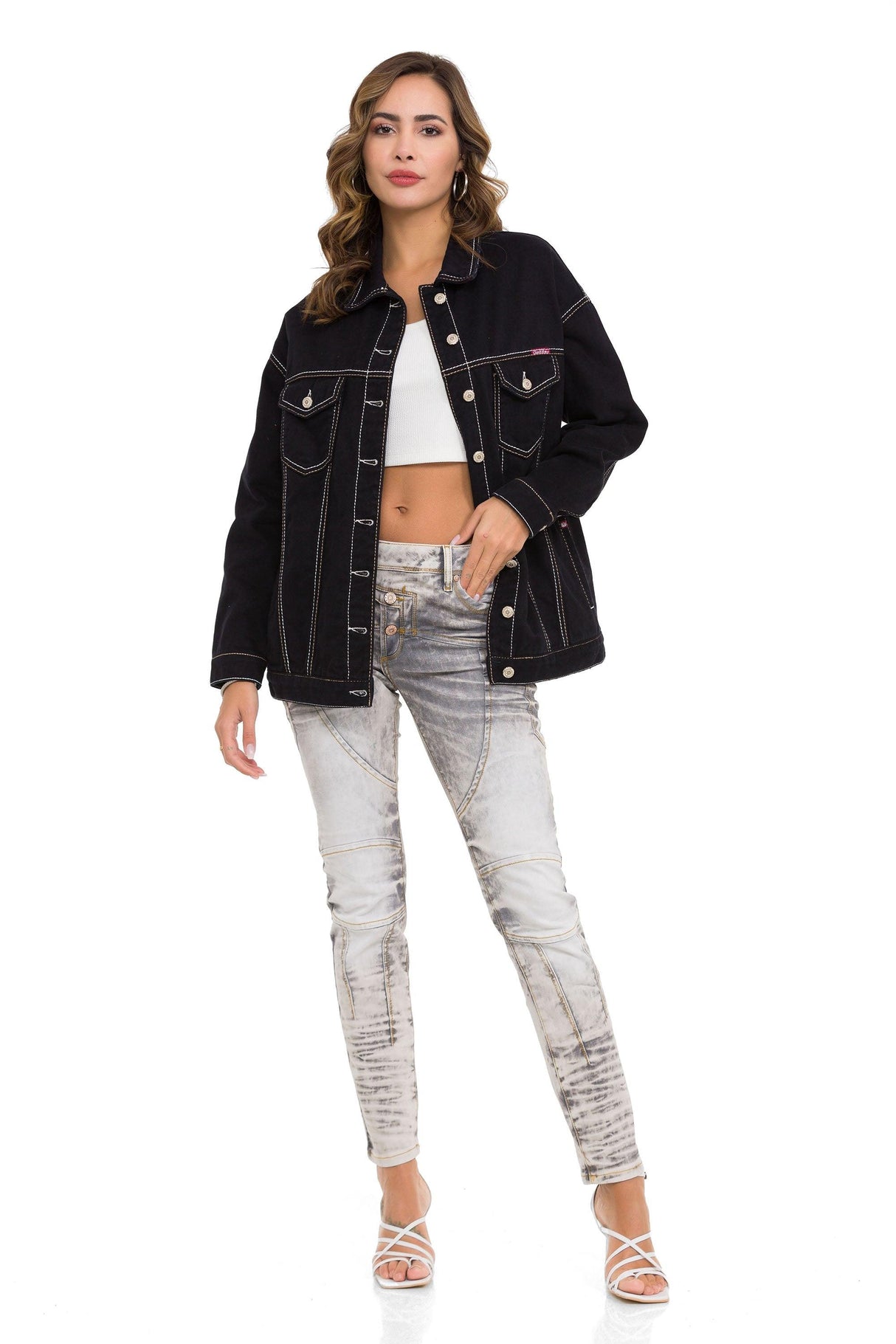 WD502 Parçalı Dikiş Kadın Kot Pantolon