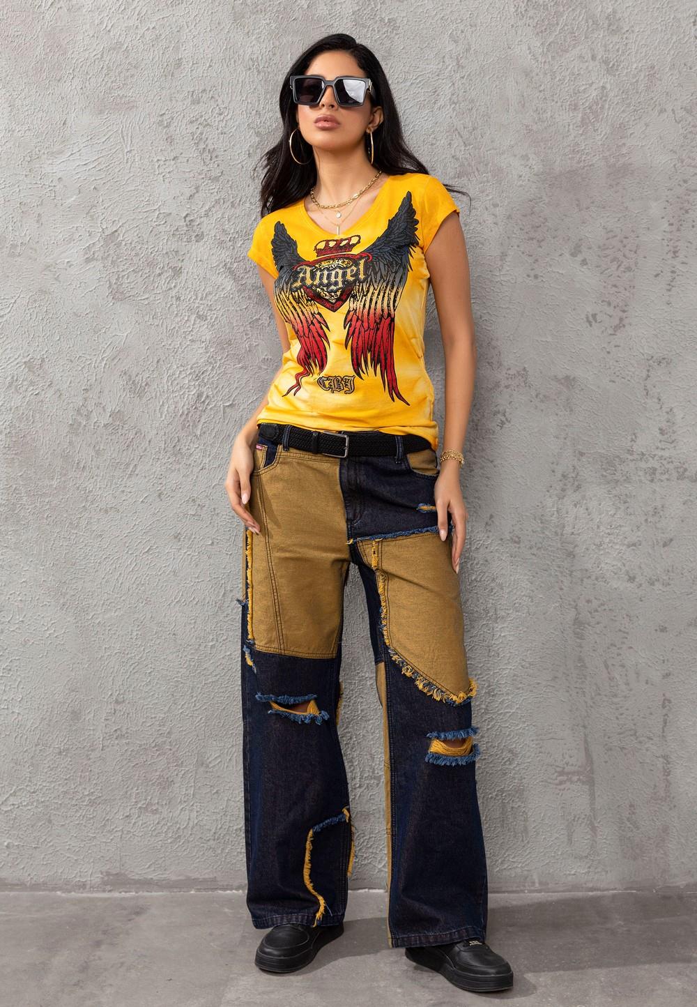 WD527 Kamuflaj Desenli Kadın Pantolon