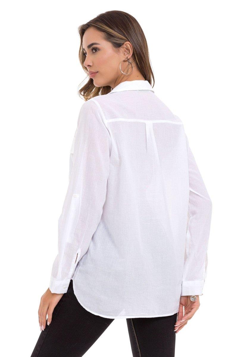 WH123 Keten Kadın Gömlek