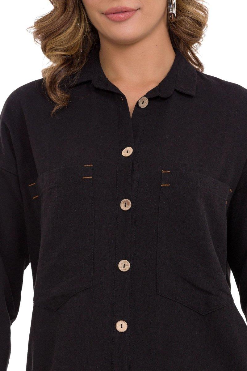 WH132 Basic Yazlık Keten Gömlek