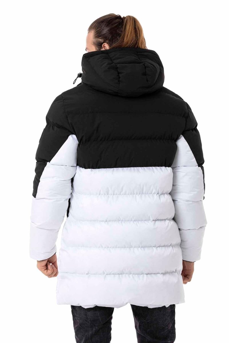 CM206 Siyah ve Beyaz Renklerde Erkek Şişme Mont