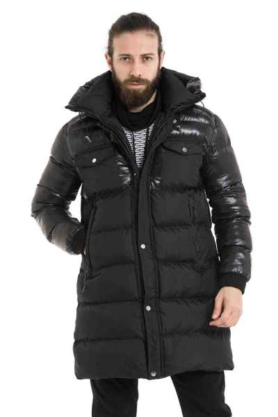 CM209 Siyah Oversize Şişme Mont