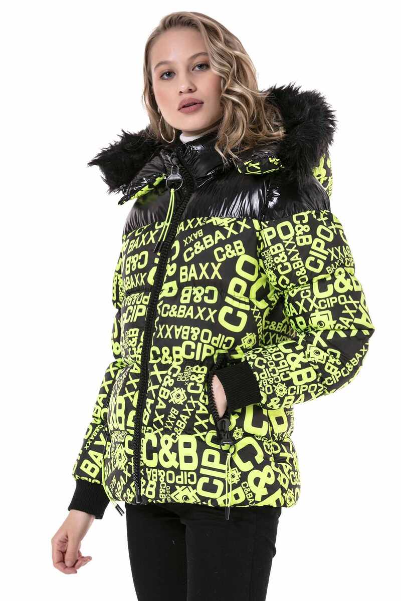 WM129 Baskılı Kadın Şişme Mont