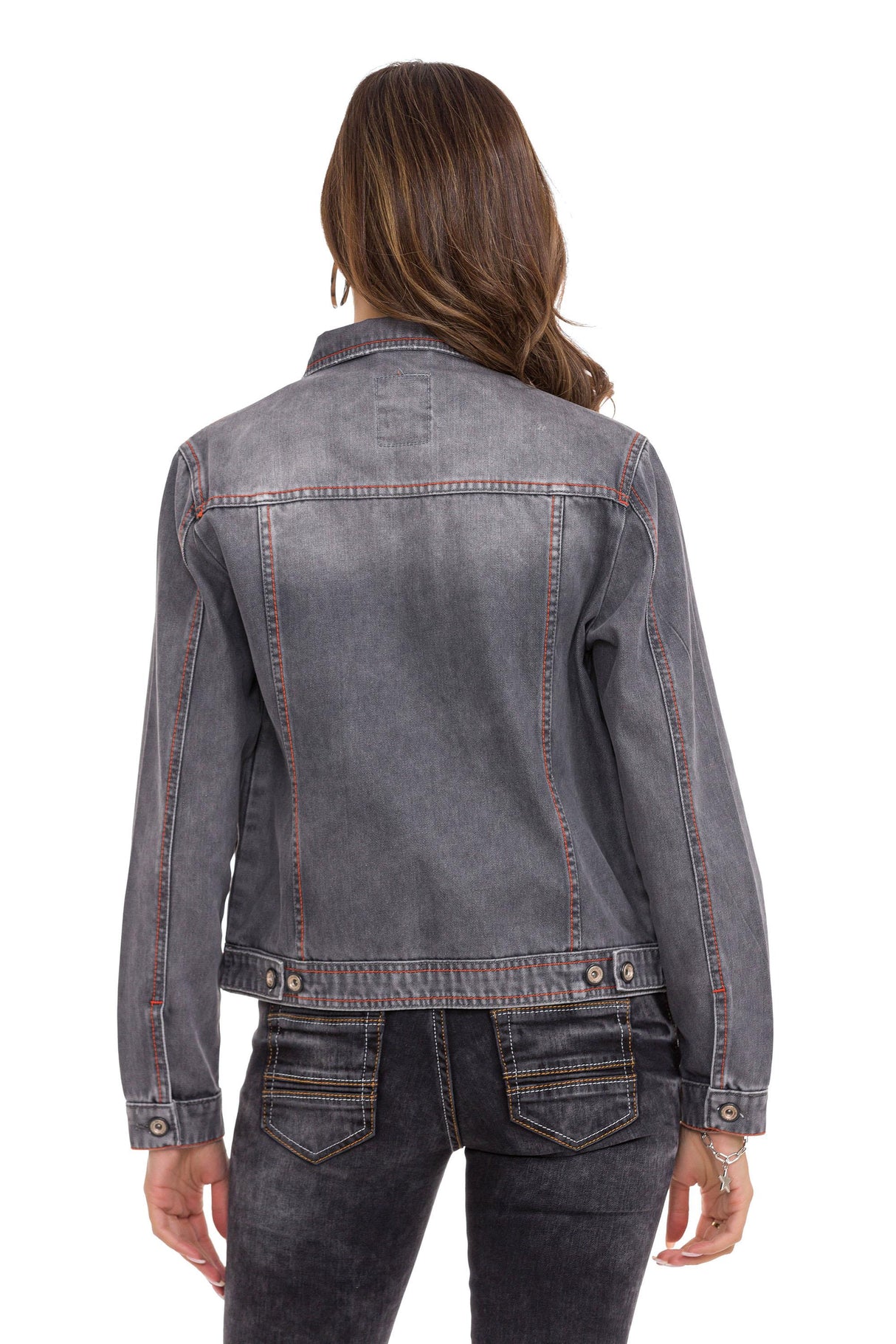 WJ206 Çok Stil Görünümde Kadın Kot Ceket