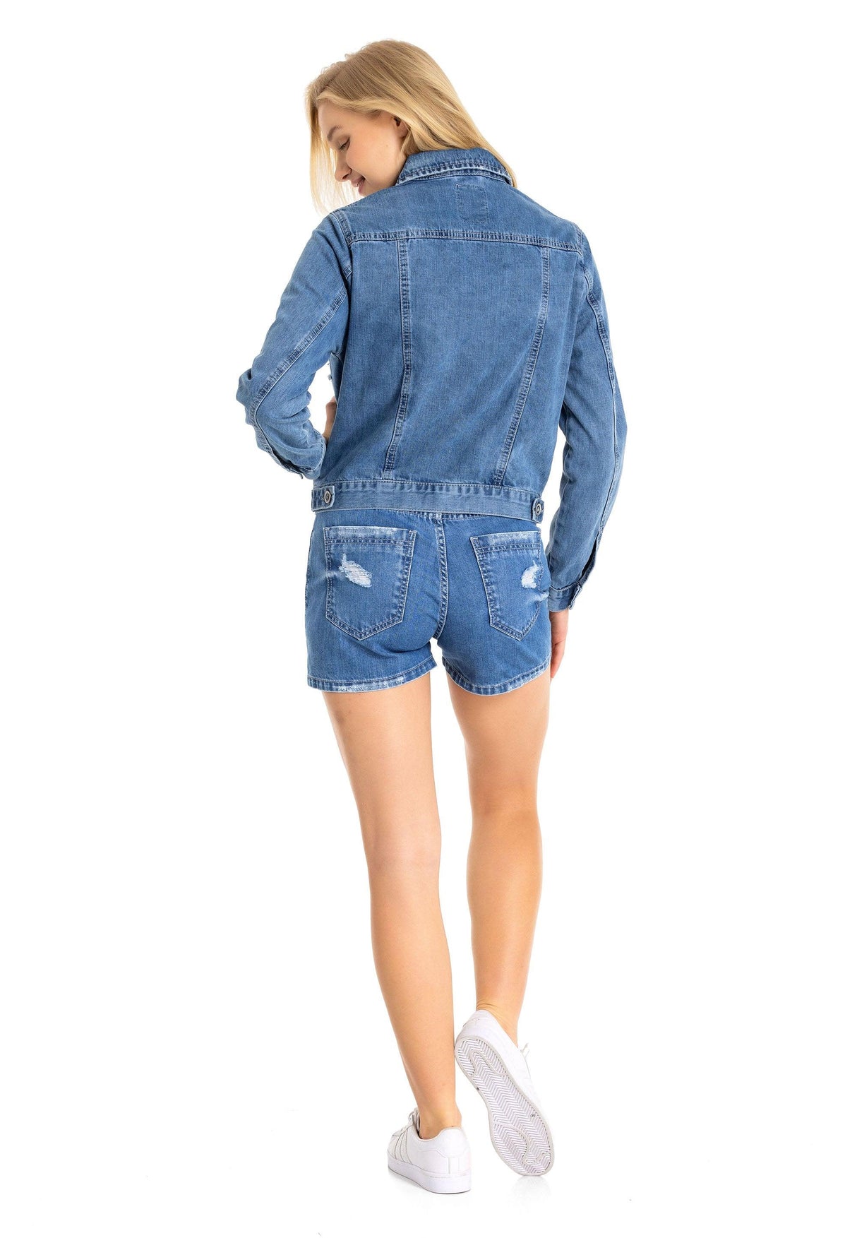 WJ212 Basic Kısa Kadın Jeans Ceket