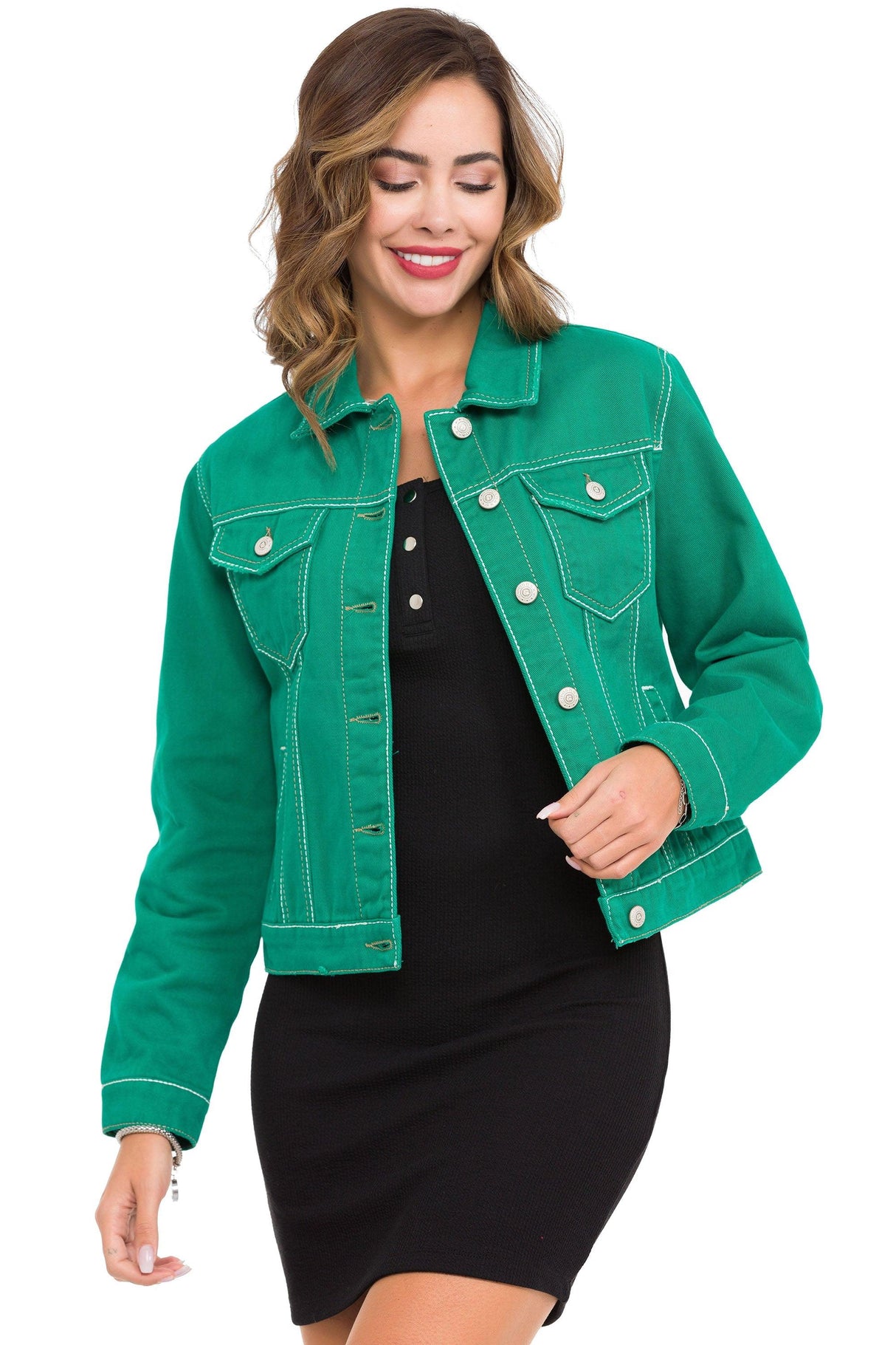WJ212 Basic Kısa Kadın Jeans Ceket