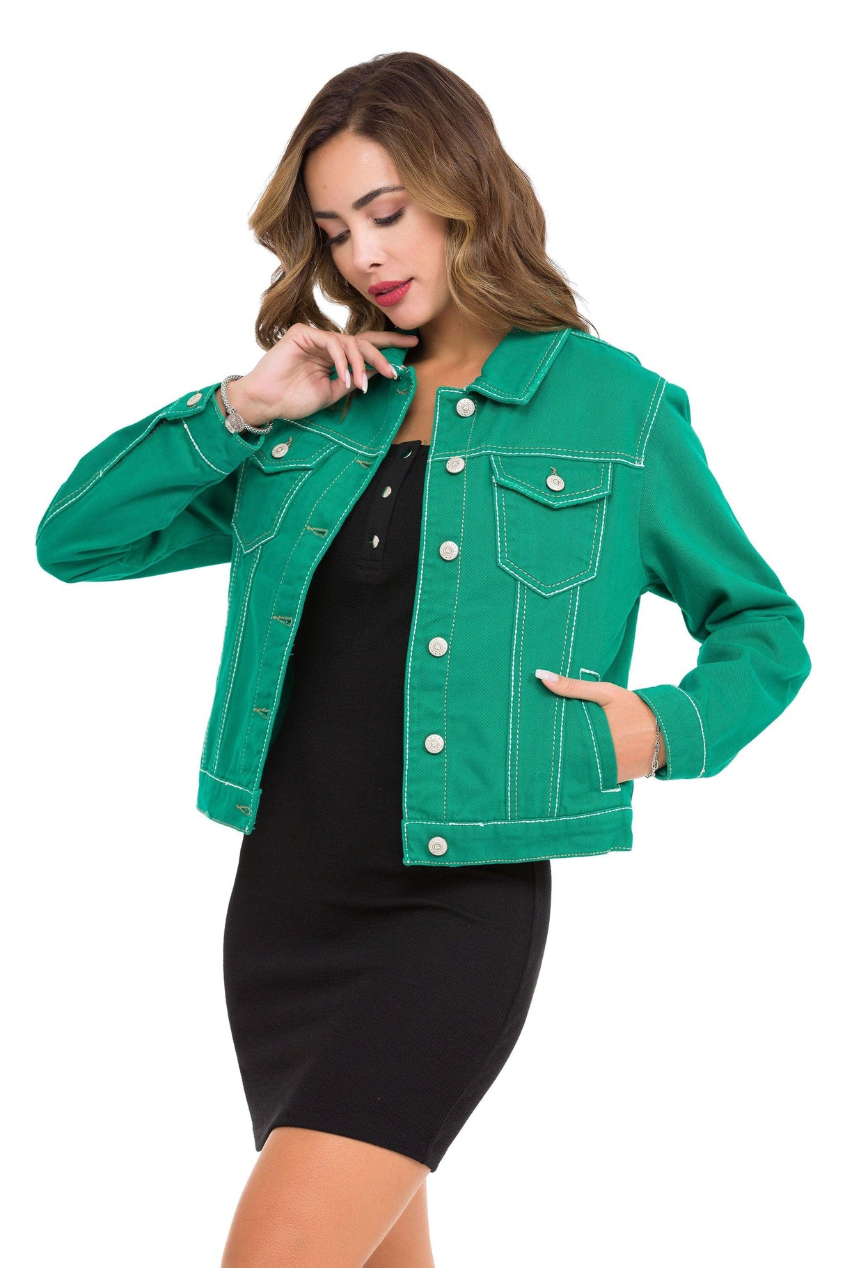 WJ212 Basic Kısa Kadın Jeans Ceket