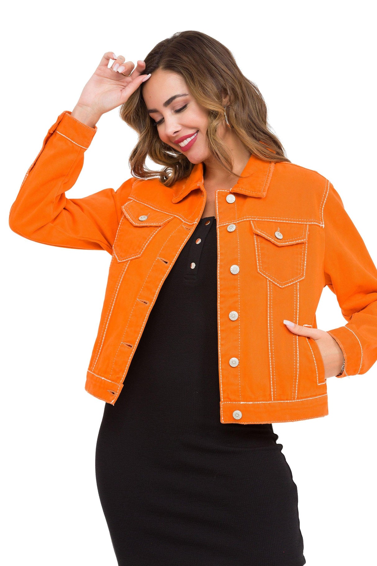 WJ212 Basic Kısa Kadın Jeans Ceket
