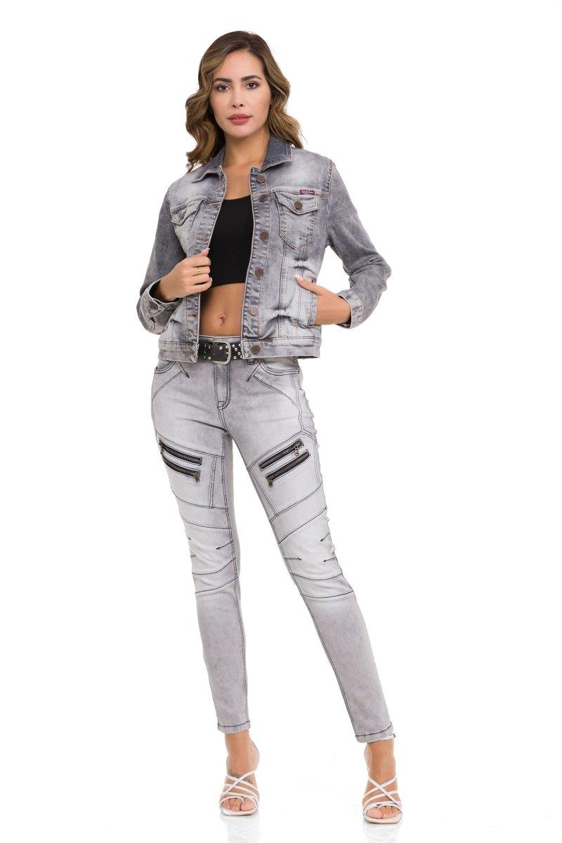 WJ212 Basic Kısa Kadın Jeans Ceket