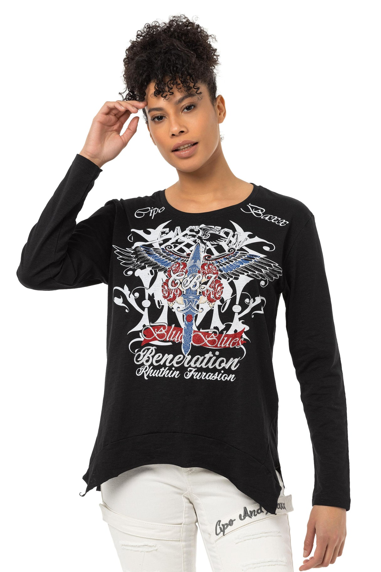 WL354 Yaka Kısmı Detaylı Sweatshirt