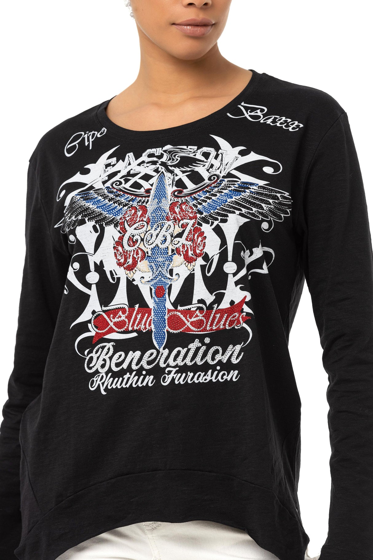 WL354 Yaka Kısmı Detaylı Sweatshirt