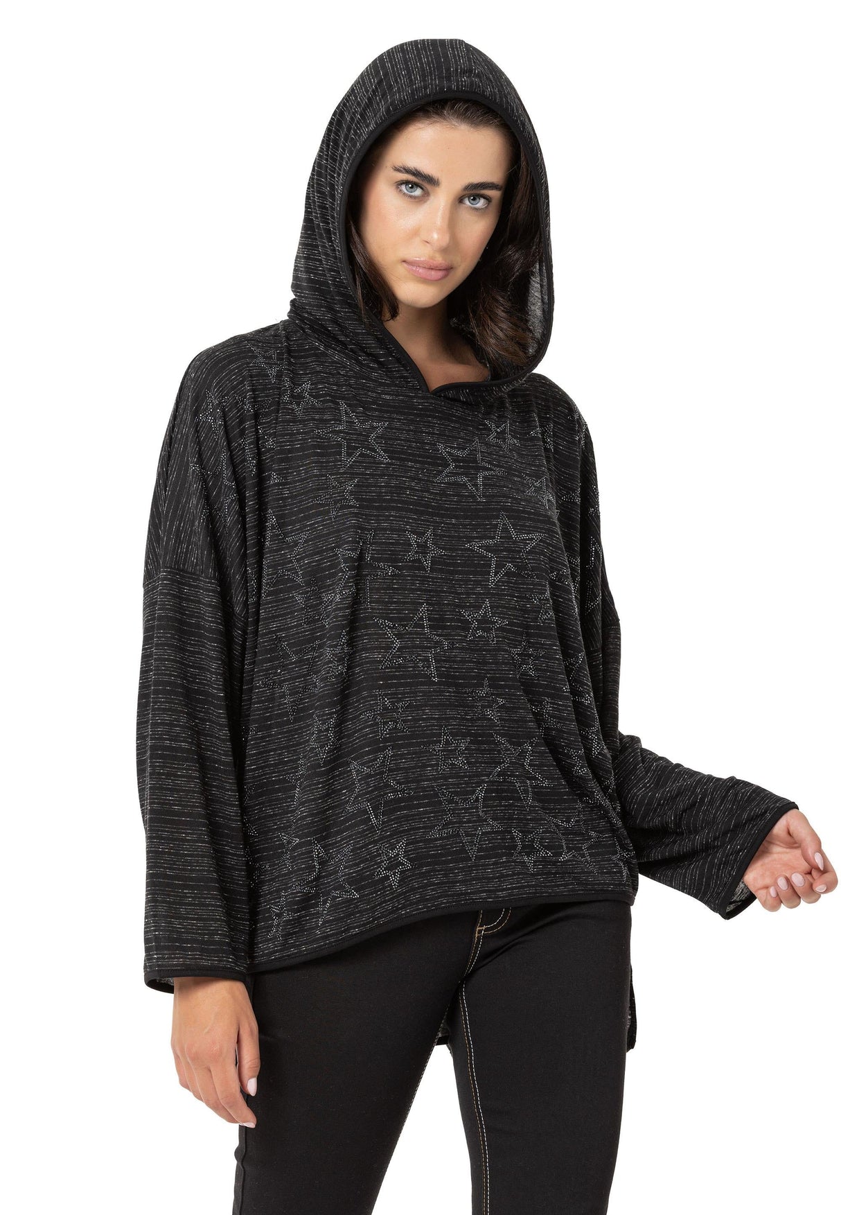 Kadın Modern Tasarımlı Uzun Kollu Günlük Sweatshirt WL357
