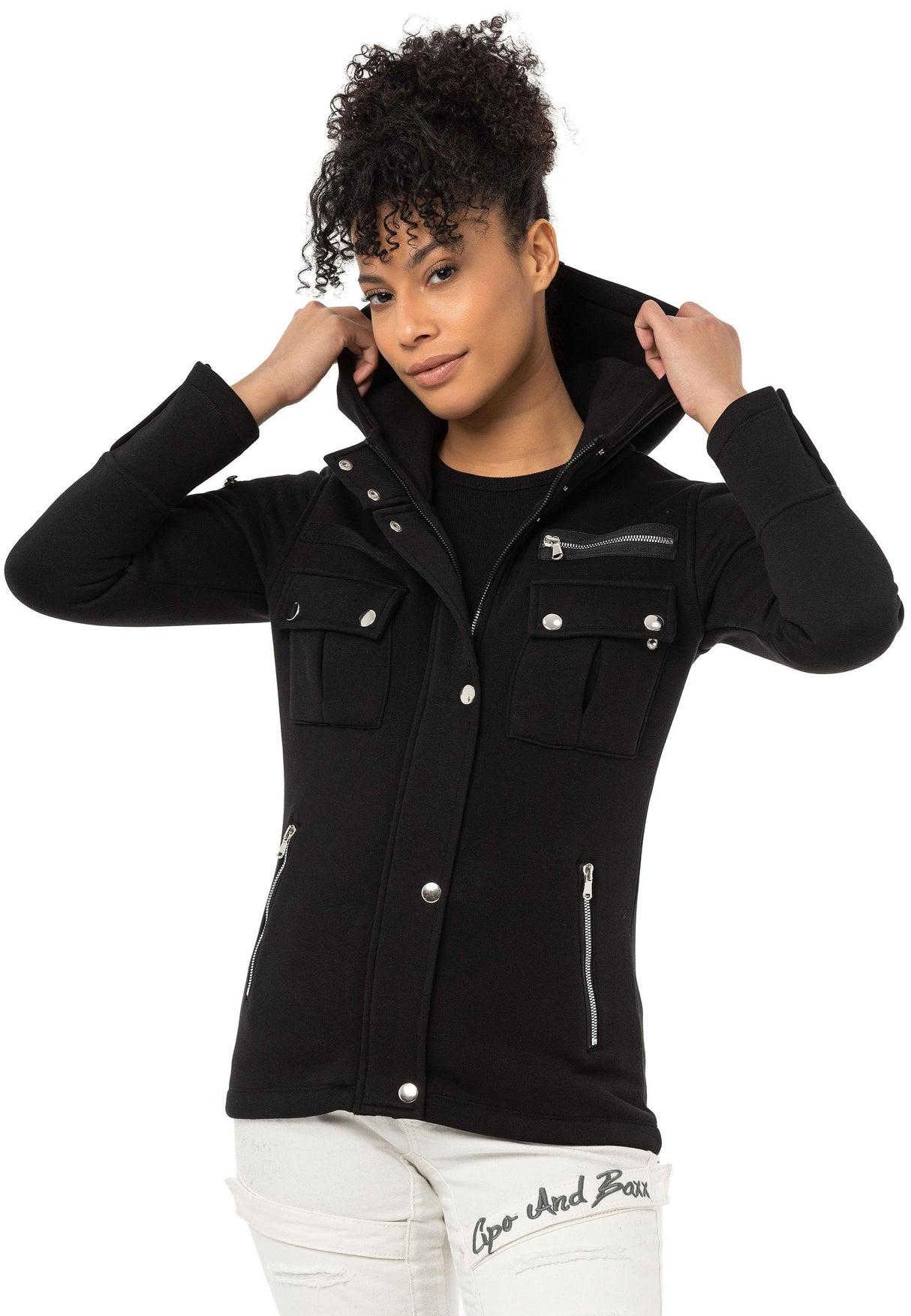 WL358 Kadın Siyah Sweatshirt