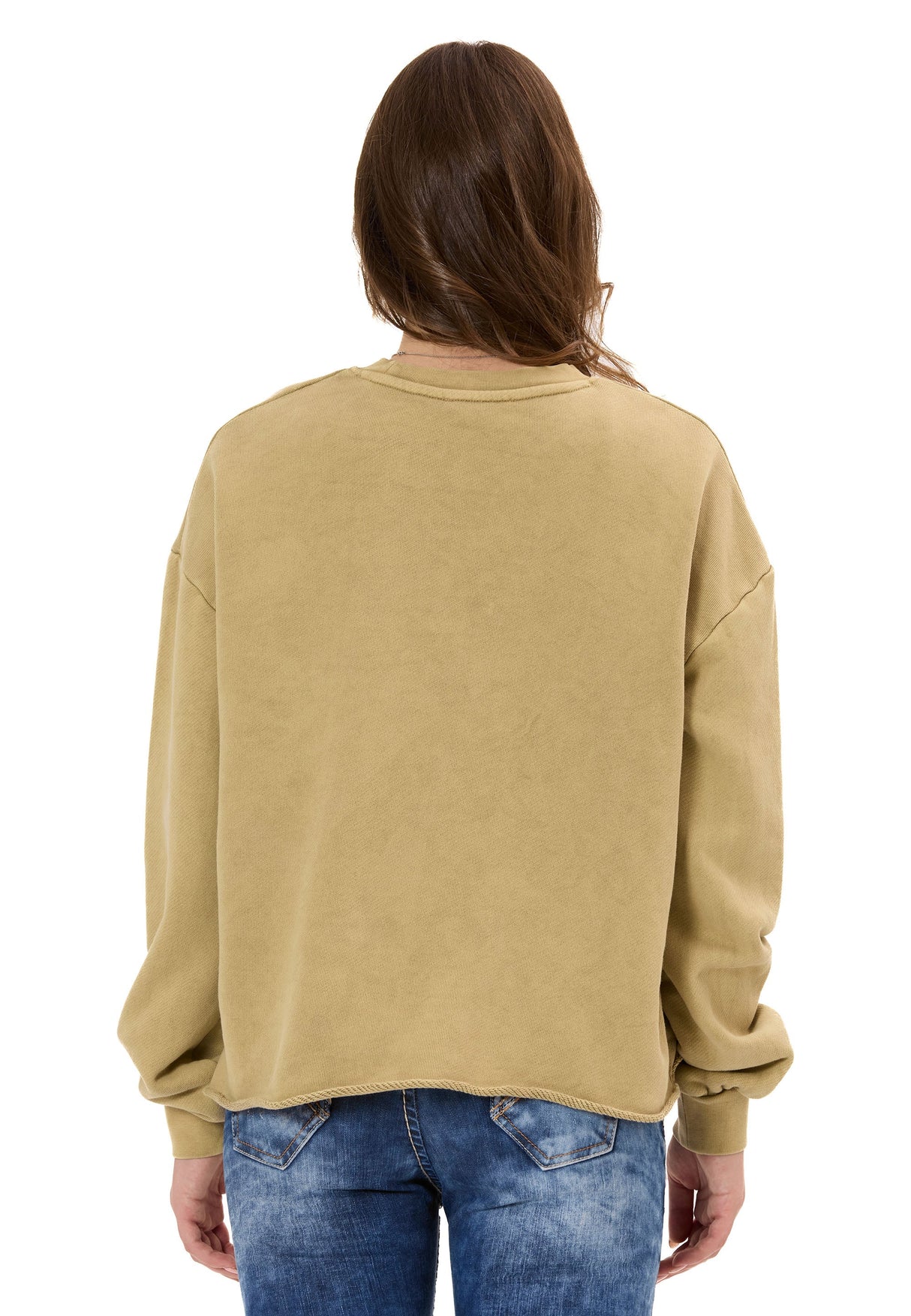 Kadın Modern Tasarımlı Günlük Uzun Kollu Sweatshirt WL375