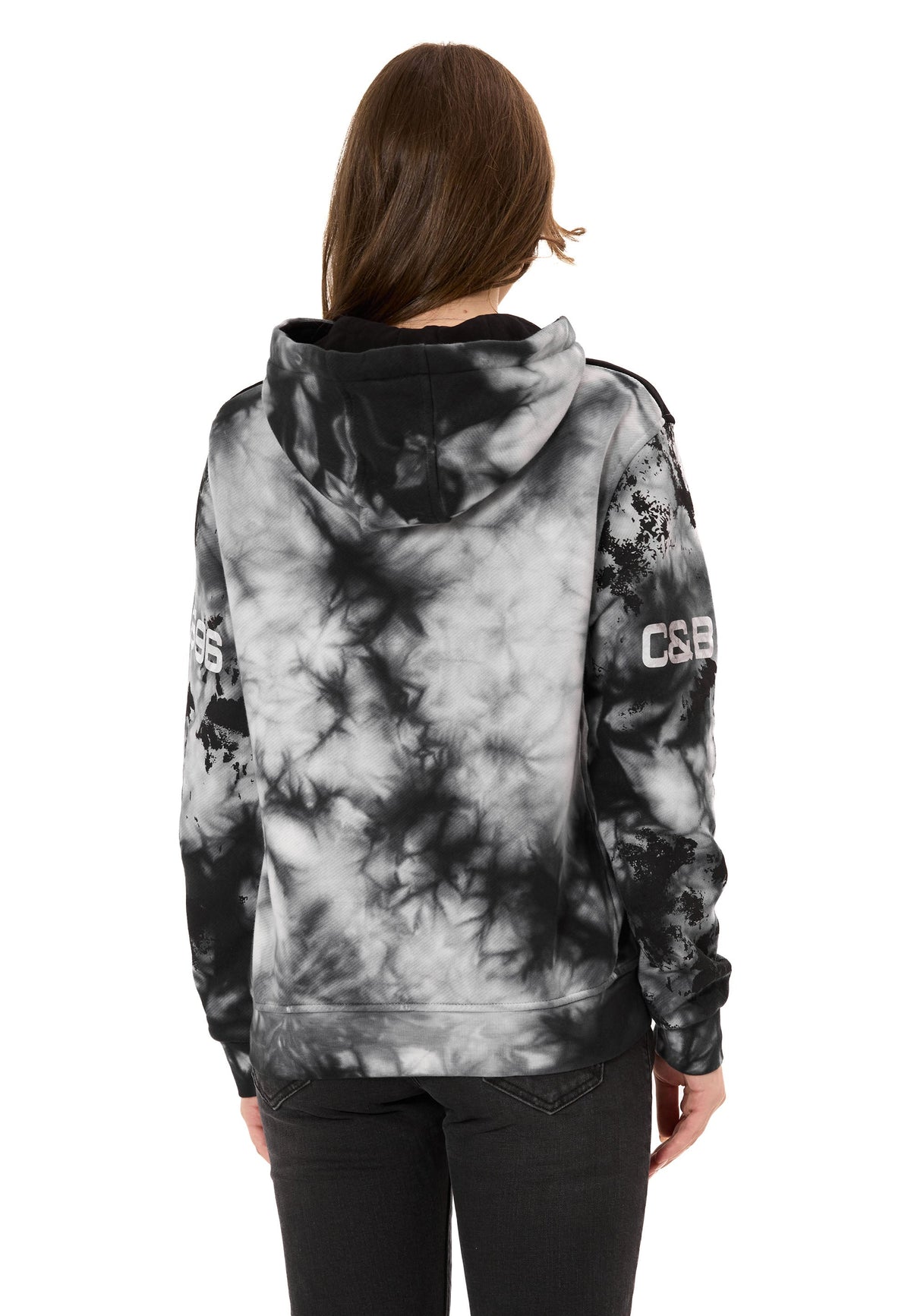 Kadın Kapüşonlu Sweatshirt – Batik desenli WL382