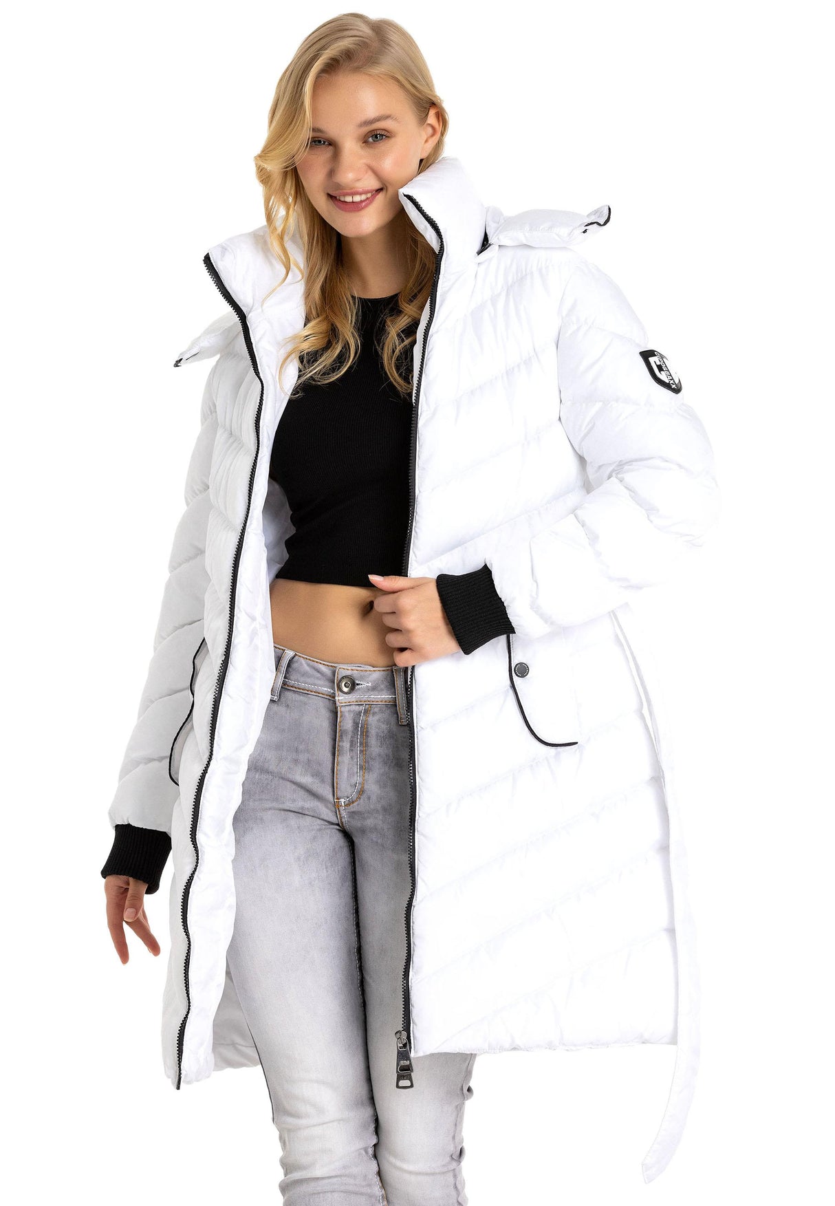 WM135 Kapşonu Çıkarılabilir Kadın Mont