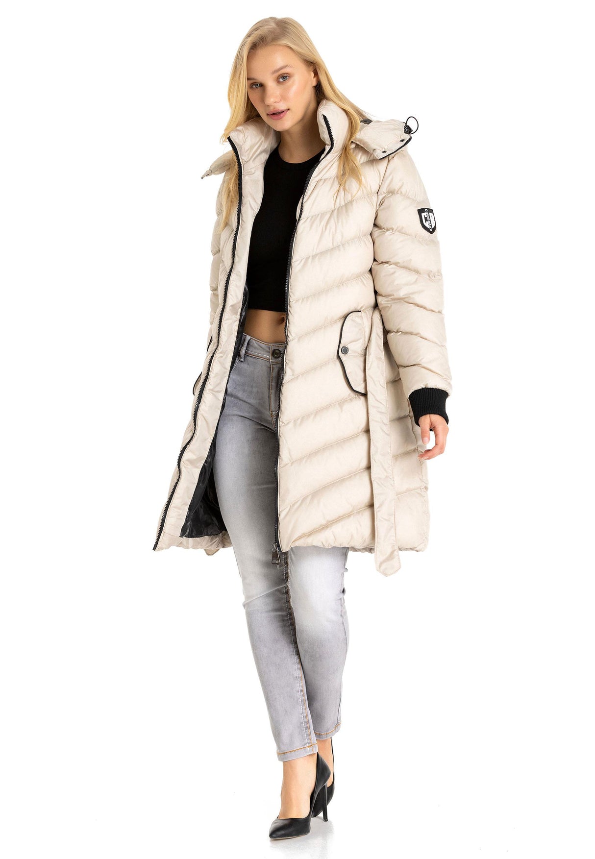 WM135 Kapşonu Çıkarılabilir Kadın Mont