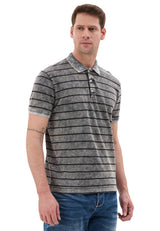 Erkek Çizgili Polo Yaka  Basic T-Shirt - CT858