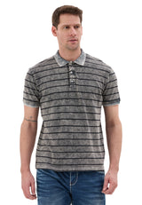 Erkek Çizgili Polo Yaka  Basic T-Shirt - CT858