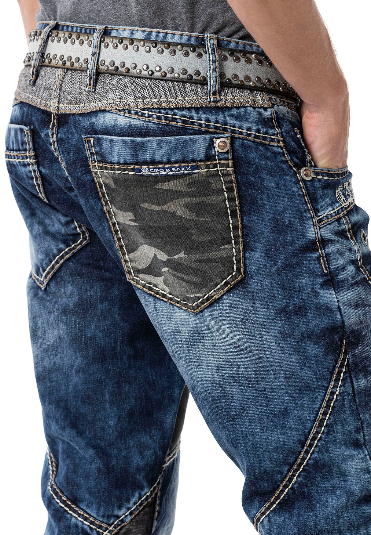 Regular Fit Yıkamalı Denim Jean Pantolon Mavi Erkek Jean CD894