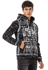 CL544 Erkek Zip Kapşonlu Sweatshirt – Fermuarlı Kapüşonlu Hoodie, Günlük Spor Rahat Kalıp