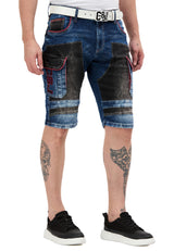 Regular Fit 2 Tonlu Taşlı Çok Cepli Erkek Denim Kargo Kapri CK312