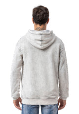CL597 Baskılı ve Kanguru Cepli Erkek Kapüşonlu Sweatshirt