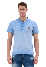 Hakim Yaka Düğmeli Basic Erkek T-Shirt - CT835