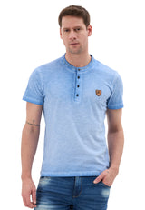 Hakim Yaka Düğmeli Basic Erkek T-Shirt - CT835