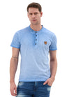 Hakim Yaka Düğmeli Basic Erkek T-Shirt - CT835