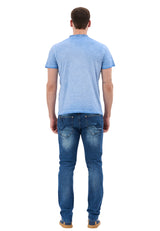 Hakim Yaka Düğmeli Basic Erkek T-Shirt - CT835