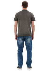 Hakim Yaka Düğmeli Basic Erkek T-Shirt - CT835